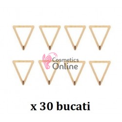 Decoratiuni 3D Metalice Aurii pentru unghii Cod 3003 Triunghi